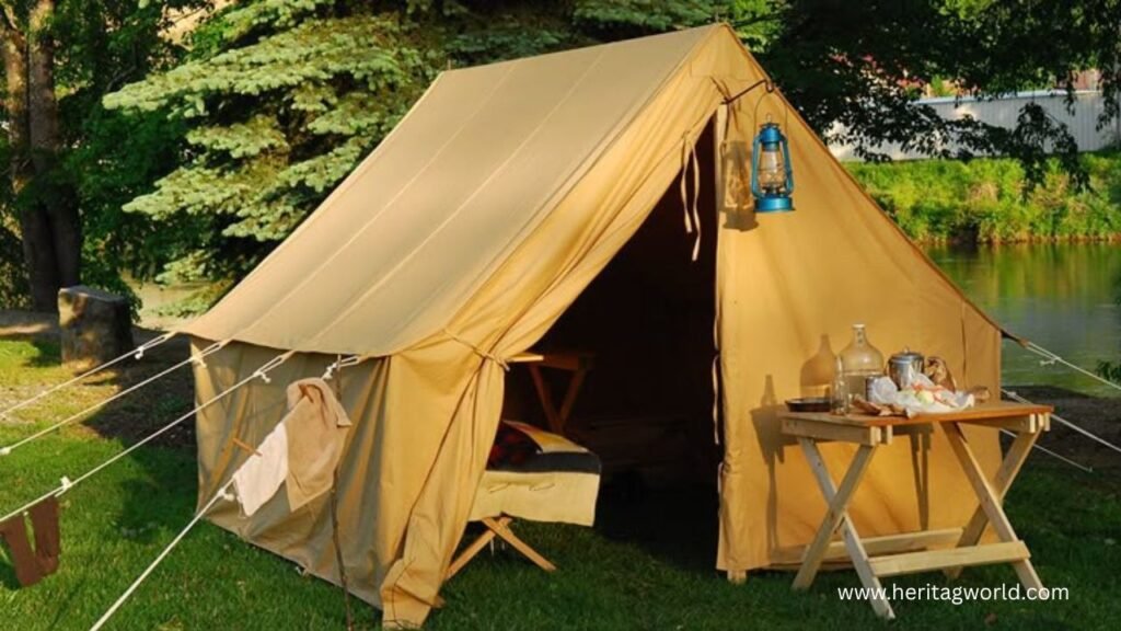 Vintage Style Canvas Bell Tent, Wall Township