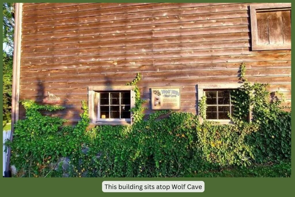 This building sits atop Wolf Cave